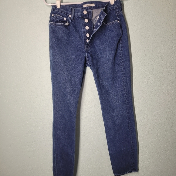 Grlfrnd Karolina Exposed Button Fly Blue Jeans REVOLVE - Picture 5 of 12